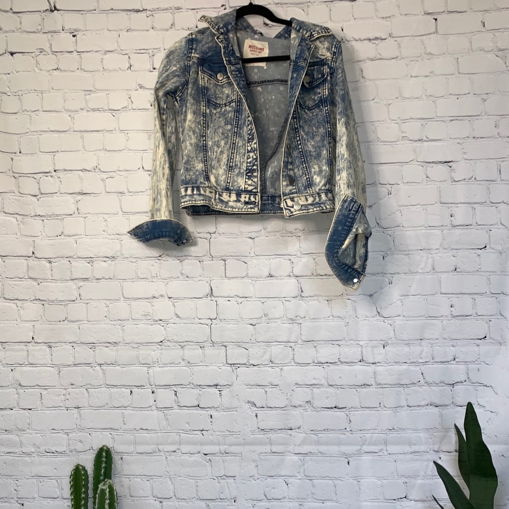 Acid wash denim jacket